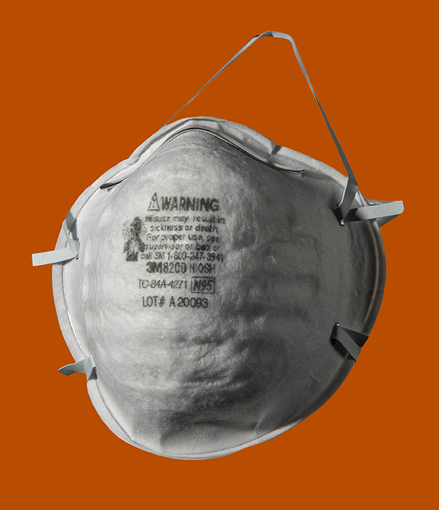A N95 mask without a ventilator